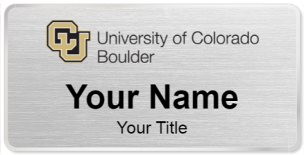Custom name badges for University of Colorado at Boulder