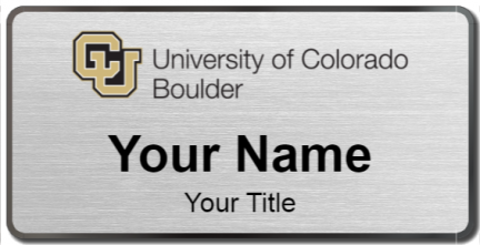 Custom name badges for University of Colorado at Boulder