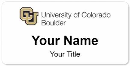 Custom name badges for University of Colorado at Boulder