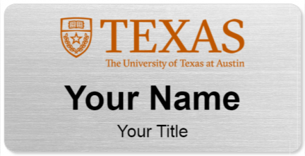 Custom name badges for The University of Texas at Austin