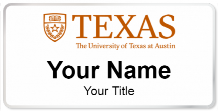 Custom name badges for The University of Texas at Austin