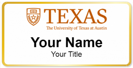Custom name badges for The University of Texas at Austin