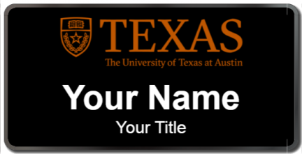 Custom name badges for The University of Texas at Austin