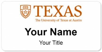 Custom name badges for The University of Texas at Austin