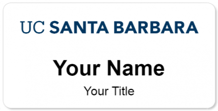 Custom name badges for University of California Santa Barbara