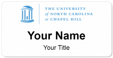 Custom name badges for University of North Carolina at Chapel Hill
