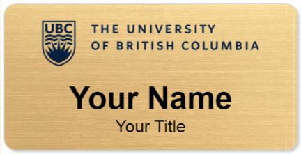 Custom name badges for University of British Columbia