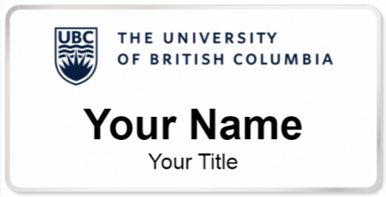 Custom name badges for University of British Columbia