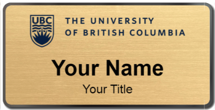 Custom name badges for University of British Columbia