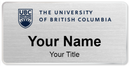 Custom name badges for University of British Columbia