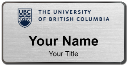 Custom name badges for University of British Columbia