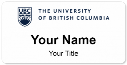 Custom name badges for University of British Columbia