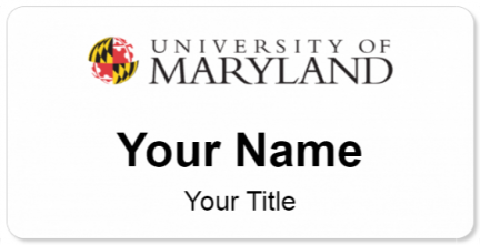 Custom name badges for University of Maryland