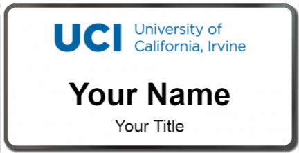 Custom name badges for University of California Irvine