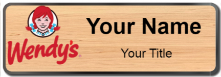 Custom name badges for Wendys