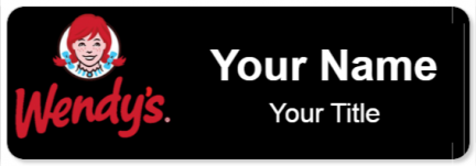 Custom name badges for Wendys