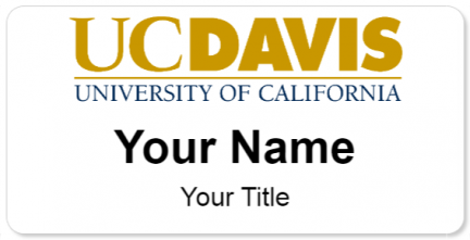 Custom name badges for University of California Davis