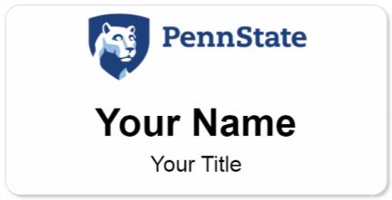 Custom name badges for Penn State