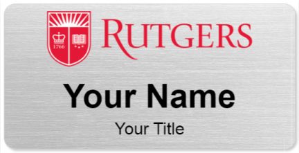 Custom name badges for Rutgers University