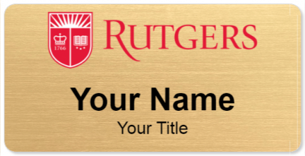 Custom name badges for Rutgers University