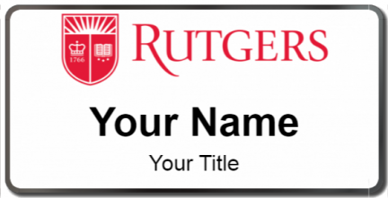 Custom name badges for Rutgers University