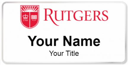 Custom name badges for Rutgers University