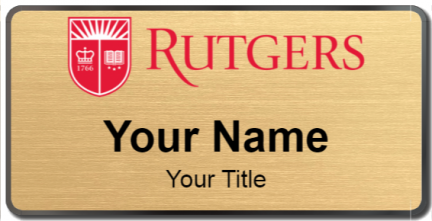 Custom name badges for Rutgers University