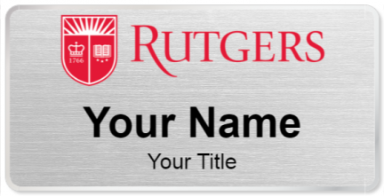 Custom name badges for Rutgers University