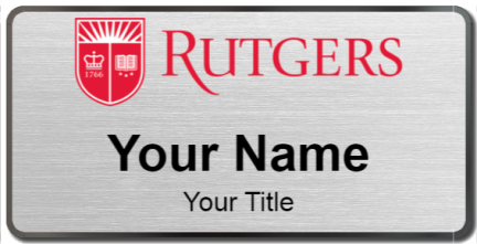 Custom name badges for Rutgers University