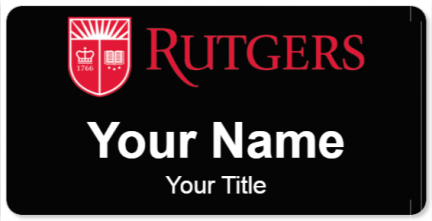 Custom name badges for Rutgers University