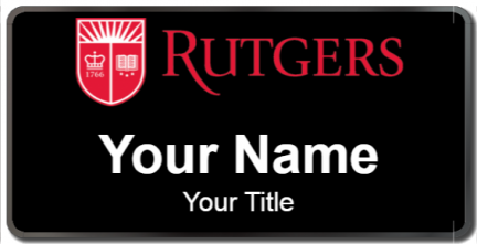 Custom name badges for Rutgers University