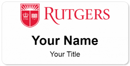 Custom name badges for Rutgers University