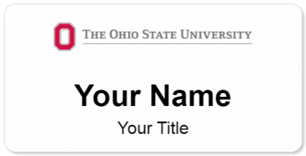 Custom name badges for The Ohio State University