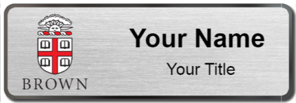 Custom name badges for Brown University