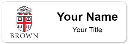 Custom name badges for Brown University