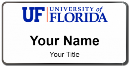 Custom name badges for University of Florida