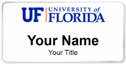 Custom name badges for University of Florida