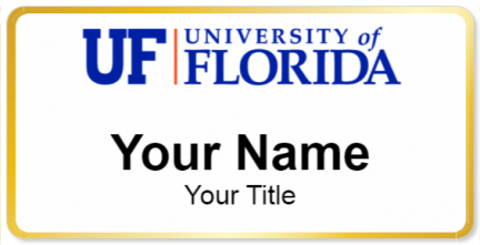 Custom name badges for University of Florida