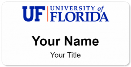 Custom name badges for University of Florida
