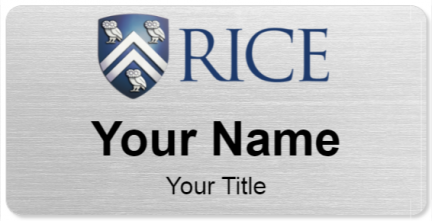 Custom name badges for Rice University