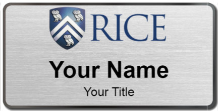 Custom name badges for Rice University