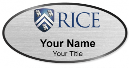 Custom name badges for Rice University
