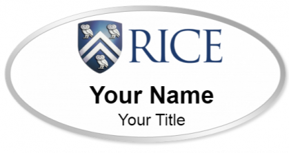 Custom name badges for Rice University