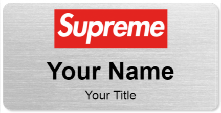 Custom name badges for Supreme