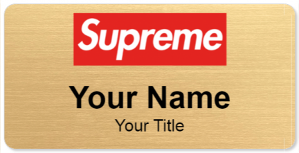 Custom name badges for Supreme