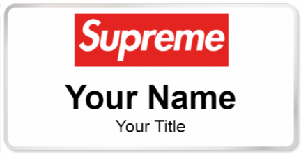 Custom name badges for Supreme