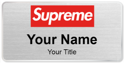 Custom name badges for Supreme