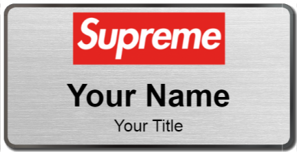 Custom name badges for Supreme