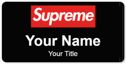 Custom name badges for Supreme