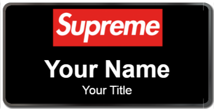 Custom name badges for Supreme